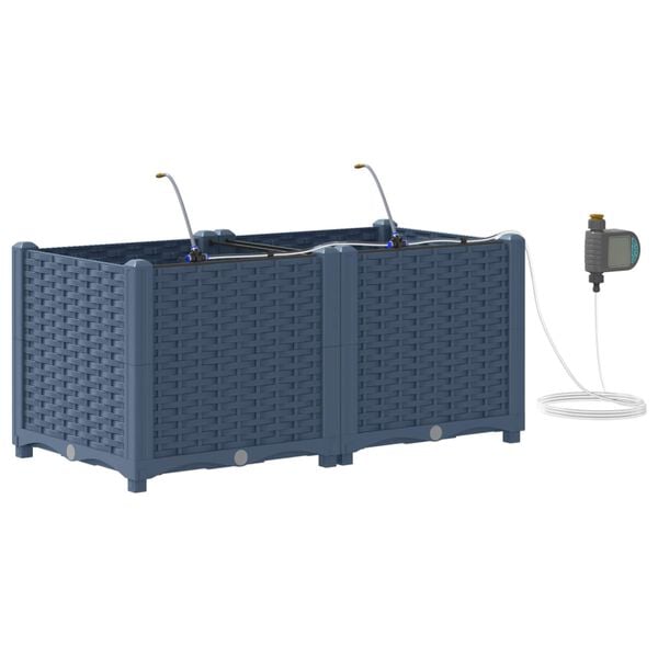 vidaXL &Gamma;&lambda;ά&sigma;&tau;&rho;&alpha; &Kappa;ή&pi;&omicron;&upsilon; 2 pcs &Gamma;&kappa;&rho;&iota; 80 x 40 x 37,5 cm &Pi;&lambda;&alpha;&sigma;&tau;&iota;&kappa;ό