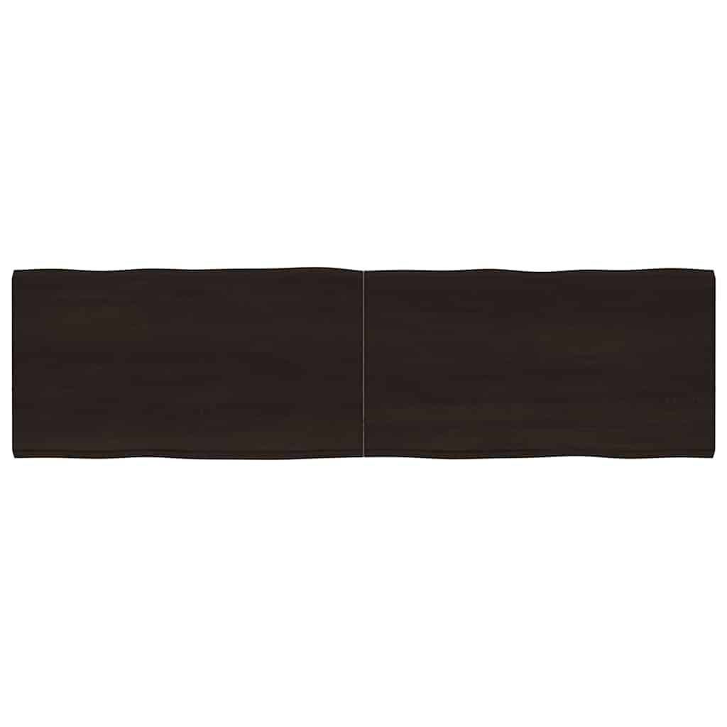 vidaXL Επιφ Τραπεζιού Αν Καφέ 180x50x(2-4)εκ.Ακατέργ. Μασίφ Ξύλο Δρυός