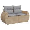 vidaXL Σετ Καναπέ Κήπου 10 pcs Μπεζ συνθετικό ρατάν
