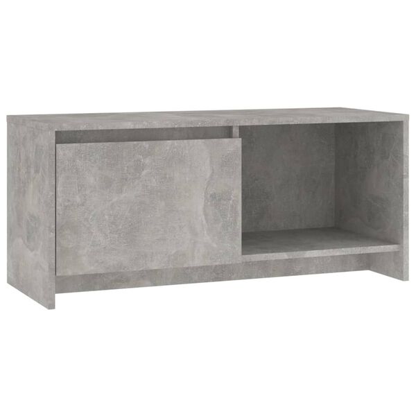vidaXL Έπιπλο Τηλεόρασης Γκρι Σκυροδέματος 90x35x40 εκ. Επεξ. Ξύλο