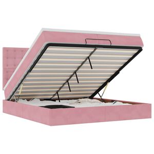 vidaXL &Omicron;&theta;&omega;&mu;&alpha;&nu;&iota;&kappa;ό &kappa;&rho;&epsilon;&beta;ά&tau;&iota; &mu;&epsilon; &sigma;&tau;&rho;ώ&mu;&alpha;&tau;&alpha; & LEDs &Rho;&omicron;&zeta; 200x200cm Velvet