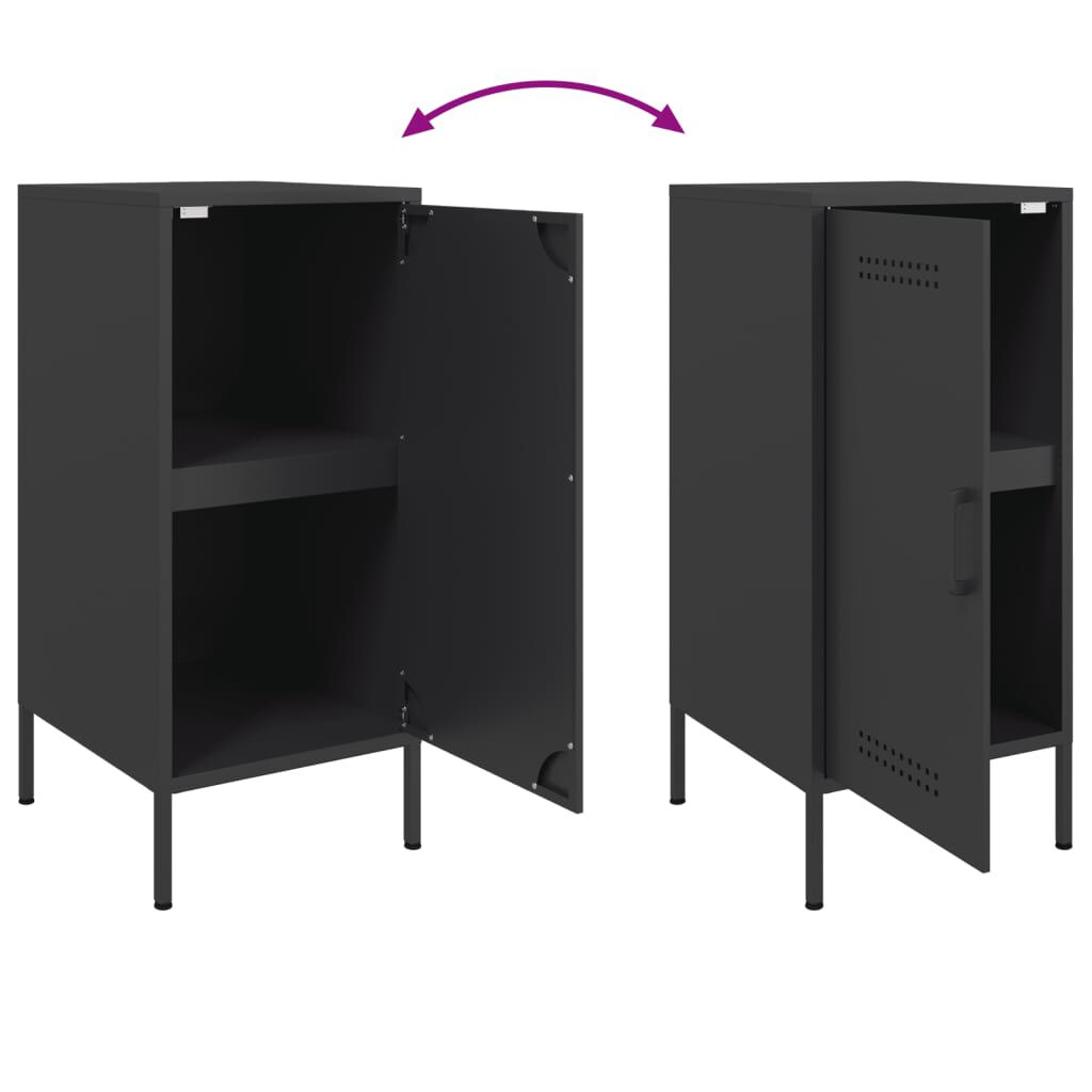 vidaXL Ντουλάπι Μαύρο 36 x 39 x 79 εκ. από Χάλυβα