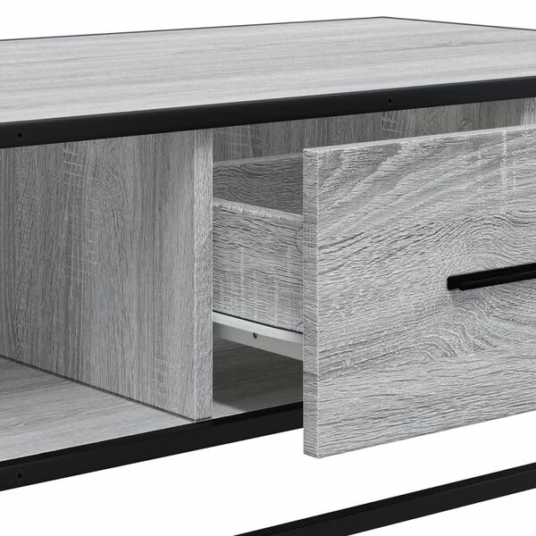 vidaXL Τραπεζάκι Σαλονιού Γκρι Sonoma 100x57x35 εκ Επεξ Ξύλο + Μέταλλο