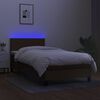vidaXL &Kappa;&rho;&epsilon;&beta;ά&tau;&iota; Boxspring &mu;&epsilon; &Sigma;&tau;&rho;ώ&mu;&alpha; & LED &Sigma;&kappa;.&Kappa;&alpha;&phi;έ 90x190 &epsilon;&kappa;. &Upsilon;&phi;&alpha;&sigma;&mu;ά&tau;&iota;&nu;&omicron;