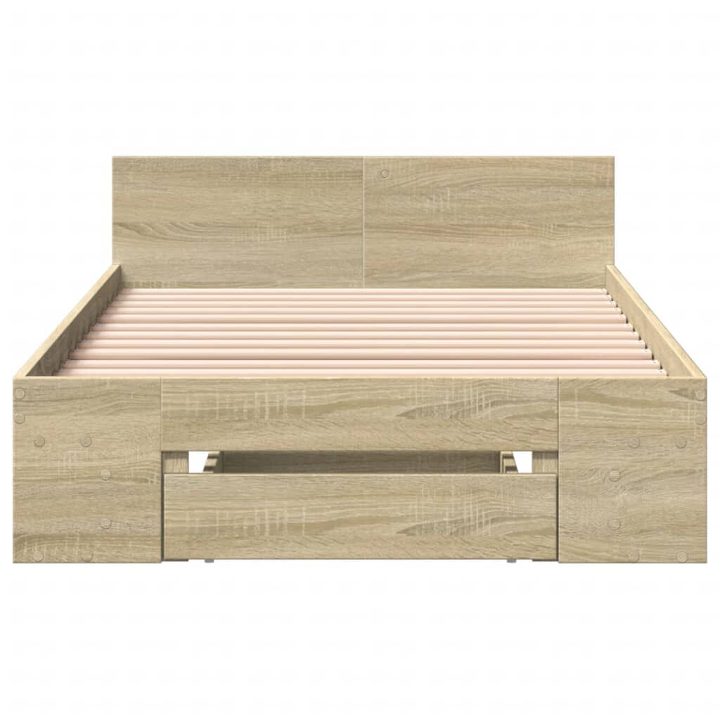 vidaXL Πλαίσιο Κρεβατιού με συρτάρια Sonoma Δρυς 100x200εκ. Επεξ. Ξύλο