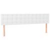 vidaXL Κρεβάτι Boxspring με Στρώμα Λευκό 160x200εκ.από Συνθετικό Δέρμα