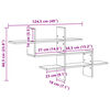 vidaXL Ραφιέρα Τοίχου Καπνιστή Δρυς 124,5x18x60,5εκ Επεξεργασμένο Ξύλο