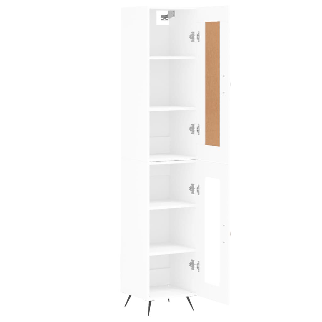 vidaXL Ντουλάπι Λευκό 34,5 x 34 x 180 εκ. από Επεξεργασμένο Ξύλο