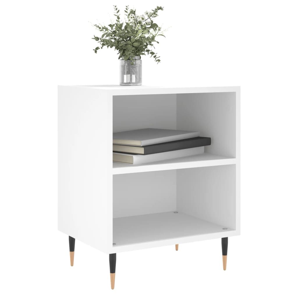 vidaXL Κομοδίνα 2 τεμ. Λευκά 40 x 30 x 50 εκ. από Επεξεργασμένο Ξύλο