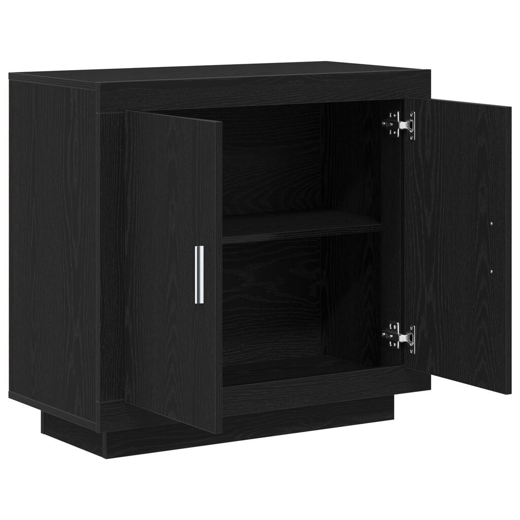 vidaXL Ντουλάπα Μαύρο Δρύς 80x40x75 εκ Επεξεργασμένο Ξύλο