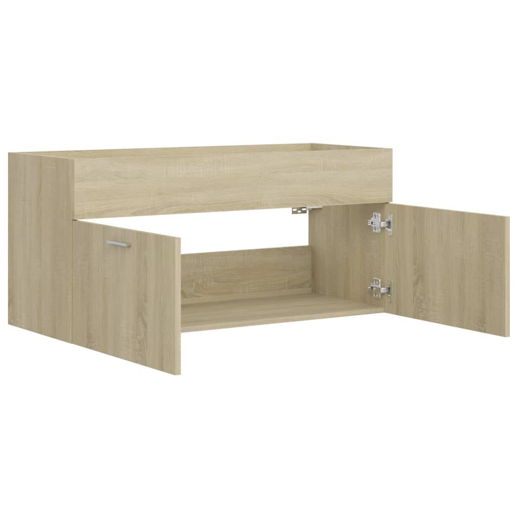 vidaXL Ντουλάπι Νιπτήρα Sonoma Δρυς 100 x 38,5 x 46 εκ από Επεξ. Ξύλο