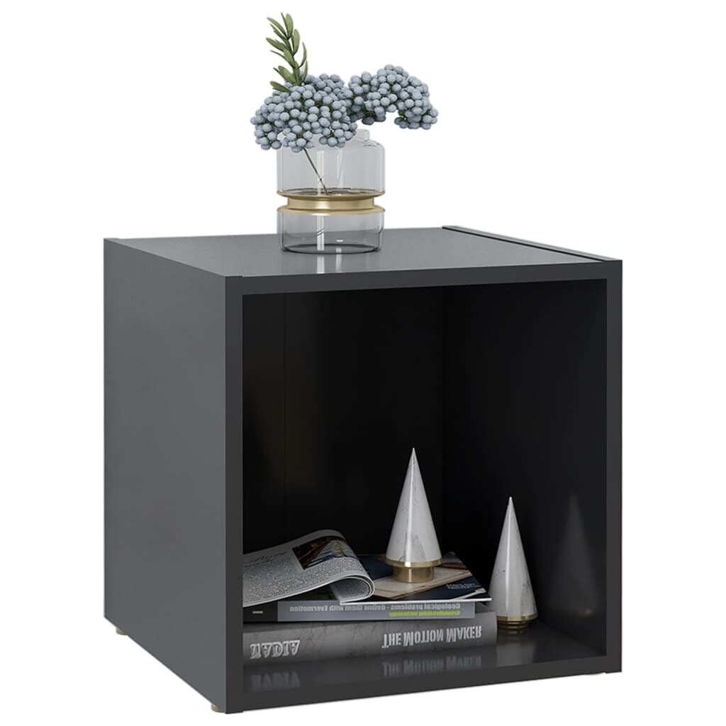vidaXL Έπιπλα Τηλεόρασης 2 τεμ. Γκρι 37 x 35 x 37 εκ. από Επεξ. Ξύλο