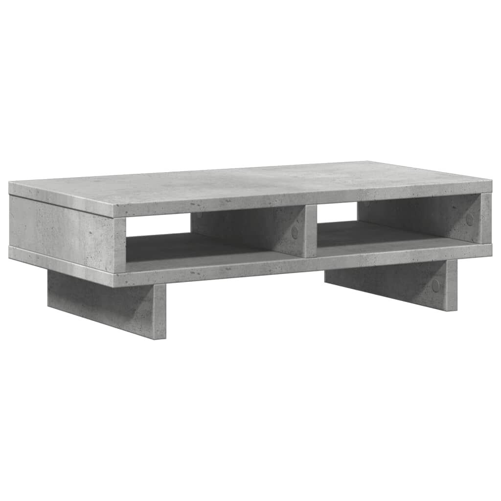 vidaXL Βάση Οθονών Γκρι του Σκυροδέματος 50x27x15 εκ. από Επεξ. Ξύλο