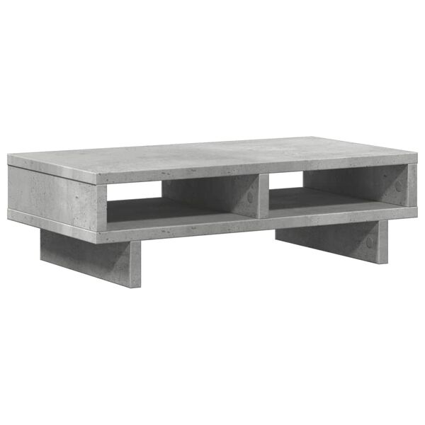 vidaXL Βάση Οθονών Γκρι του Σκυροδέματος 50x27x15 εκ. από Επεξ. Ξύλο