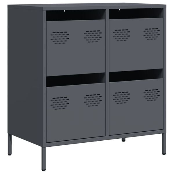 vidaXL Ντουλάπι Ανθρακί 68x39x73,5 εκ. από Χάλυβα Ψυχρής Έλασης