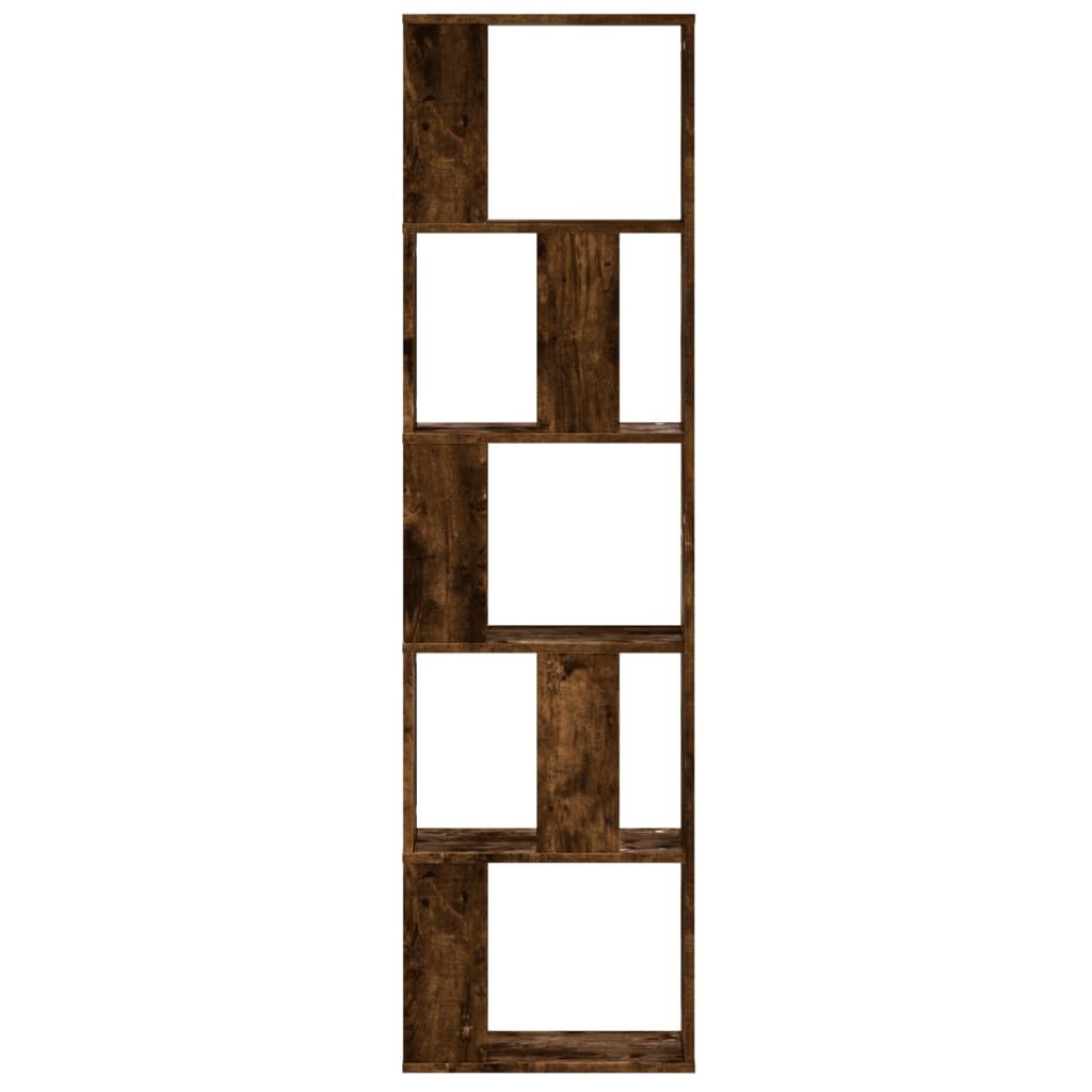 vidaXL Βιβλιοθήκη 5 Επιπέδων Καπνιστή Δρυς 45x23,5x162,5εκ. Επεξ. Ξύλο