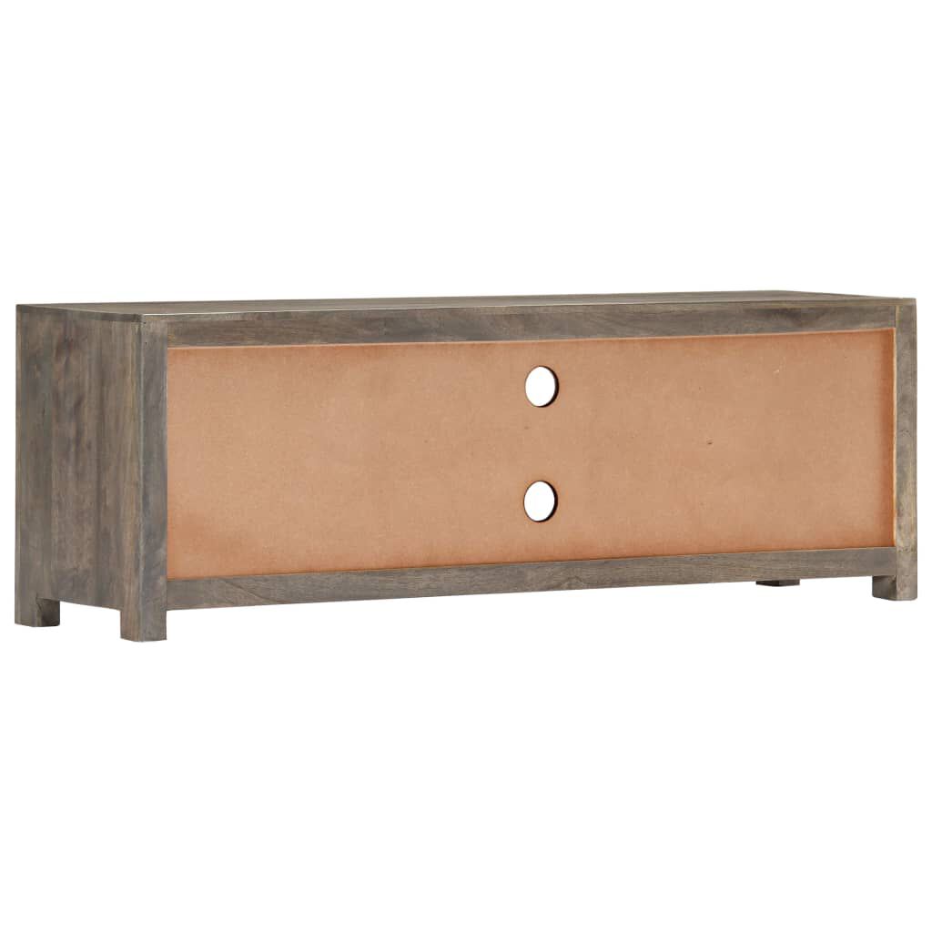 vidaXL Έπιπλο Τηλεόρασης Γκρι 120x30x40 εκ. από Μασίφ Ξύλο Μάνγκο