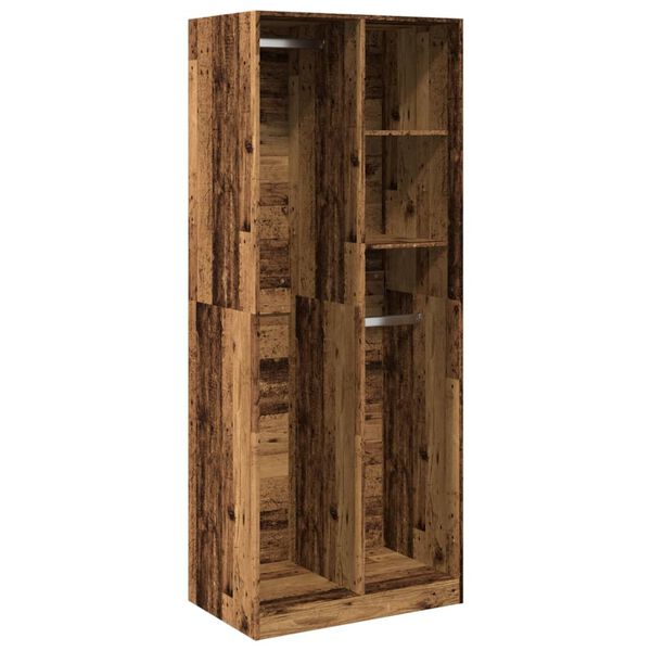 vidaXL Ντουλάπα Όψη Παλαιού Ξύλου 80x50x200 εκ. από Επεξεργασμένο Ξύλο