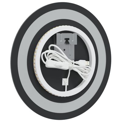 vidaXL Καθρέφτης Μπάνιου LED Στρογγυλός 30 εκ.
