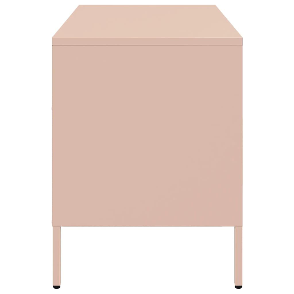 vidaXL Έπιπλα Τηλεόρασης 2 τεμ. Ροζ 68x39x50,5 εκ. από Χάλυβα