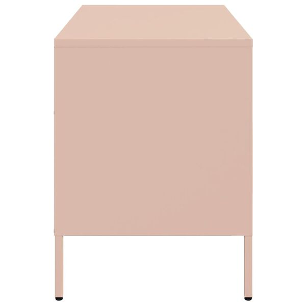vidaXL Έπιπλα Τηλεόρασης 2 τεμ. Ροζ 68x39x50,5 εκ. από Χάλυβα