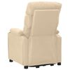 vidaXL Πολυθρόνα Μασάζ με Ανύψωση Κρεμ Υφασμάτινη