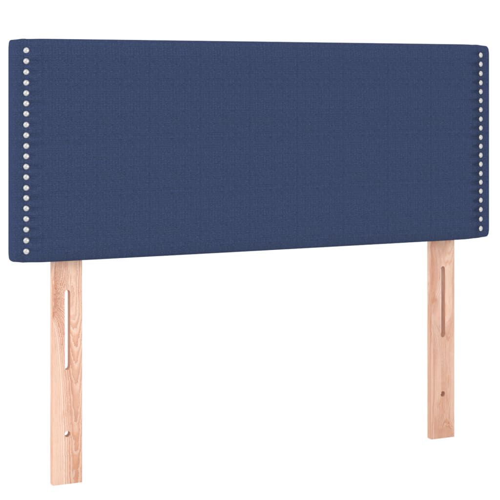 vidaXL Κρεβάτι Boxspring με Στρώμα Μπλε 100 x 200 εκ. Υφασμάτινο
