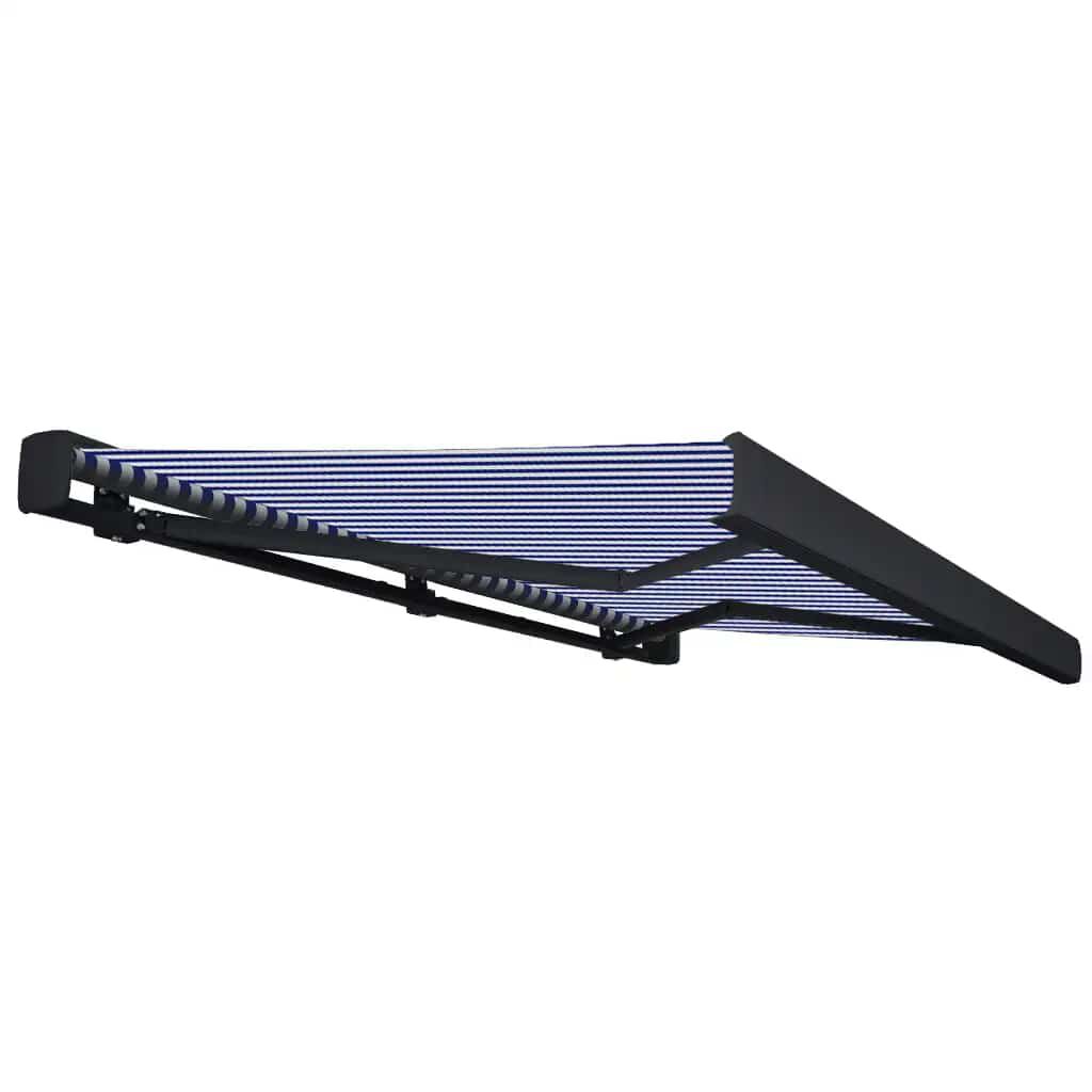 vidaXL Τέντα Κασετίνα με Μοτέρ Μπλε / Λευκή 350 x 250 εκ.