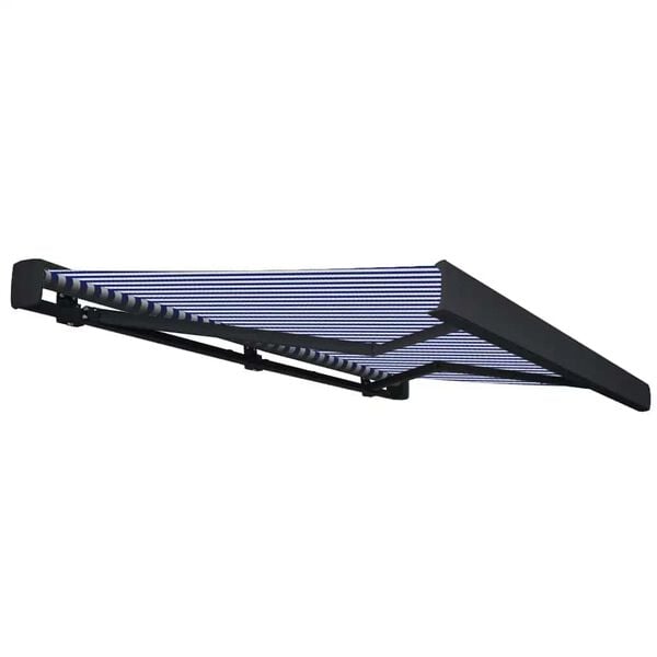 vidaXL Τέντα Κασετίνα με Μοτέρ Μπλε / Λευκή 350 x 250 εκ.