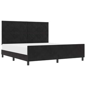 vidaXL &Kappa;&rho;&epsilon;&beta;ά&tau;&iota; &mu;&epsilon; &epsilon;&lambda;&alpha;&tau;ή&rho;&iota;&alpha; &mu;&epsilon; &kappa;&epsilon;&phi;&alpha;&lambda;ά&rho;&iota; &Mu;&alpha;ύ&rho;&omicron; 180 x 200 cm &Beta;&epsilon;&lambda;&omicron;ύ&delta;&omicron;