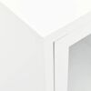 vidaXL Έπιπλο Τηλεόρασης Λευκό 105 x 35 x 52 εκ. από Ατσάλι και Γυαλί