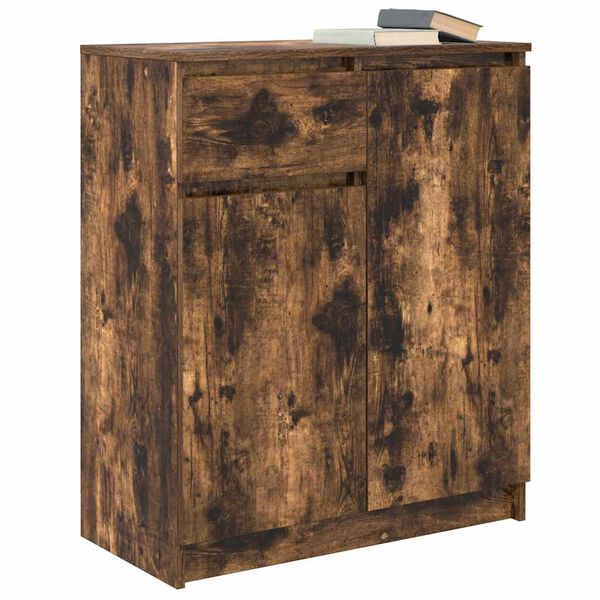 vidaXL Συρταριέρα με Συρτάρια Καπνιστή Δρυς 71x35x84 εκ. Επεξ. Ξύλο
