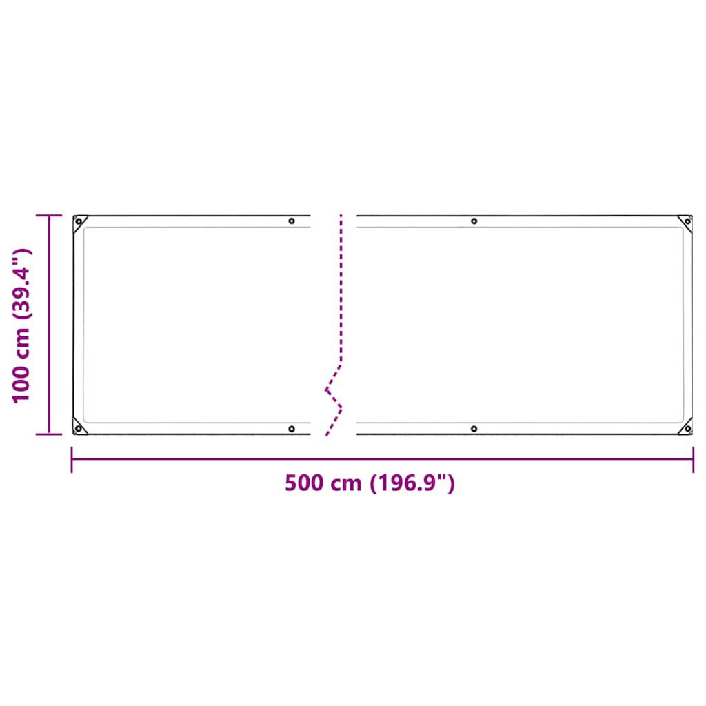 vidaXL Κάλυμμα φυτών με οπές 1x5 m PVC