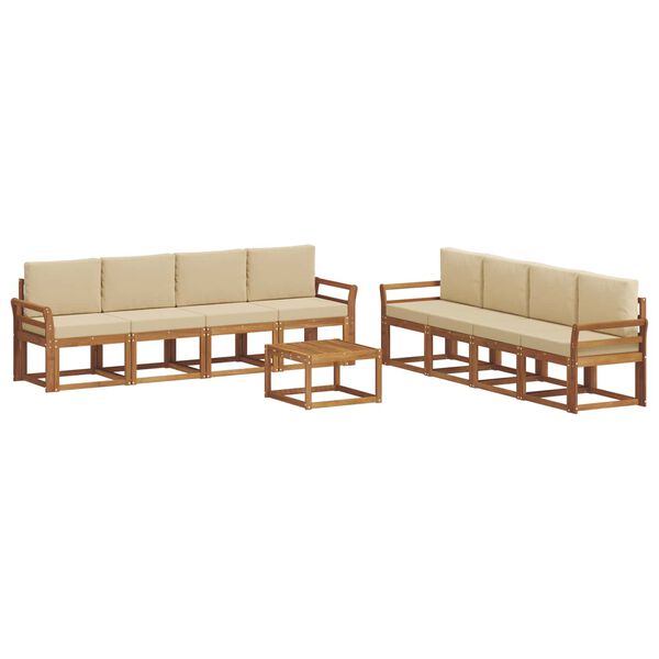 vidaXL &Sigma;&epsilon;&iota;&rho;ά &Kappa;&alpha;&nu;&alpha;&pi;έ &Epsilon;&xi;&omega;&tau;&epsilon;&rho;&iota;&kappa;&omicron;ύ &mu;&epsilon; &mu;&alpha;&xi;&iota;&lambda;ά&rho;&iota; 9 pcs &Phi;&upsilon;&sigma;&iota;&kappa;ό &kappa;&alpha;&iota; &Mu;&pi;&epsilon;&zeta;