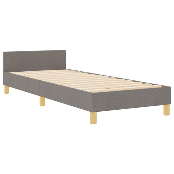 vidaXL Σκελετός Κρεβατιού με κεφαλάρι Taupe 80 x 200 cm ύφασμα
