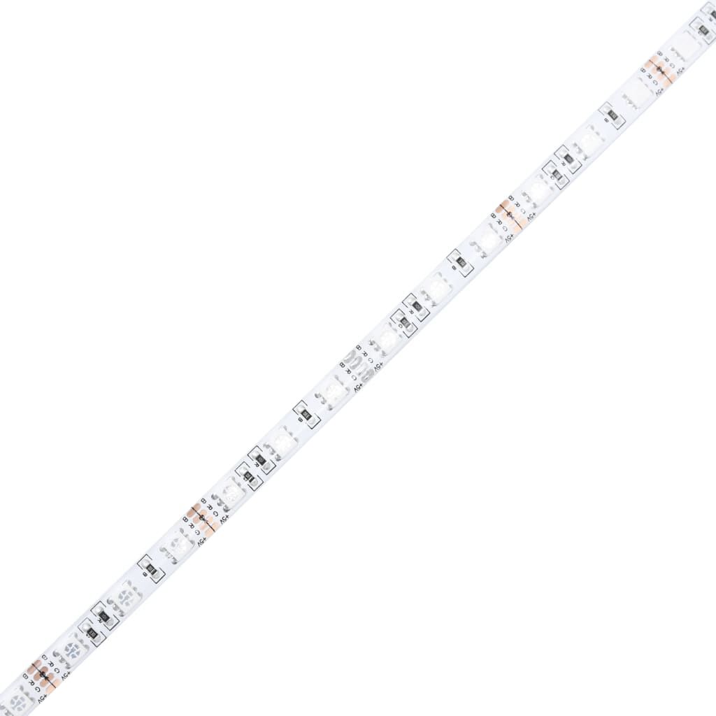 vidaXL Πλαίσιο Κρεβατιού με LED Καπνιστή Δρυς 120x190 εκ.