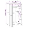vidaXL Ντουλάπα HAMAR Σκ. Γκρι 89 x 50 x 180 εκ. από Μασίφ Ξύλο Πεύκου