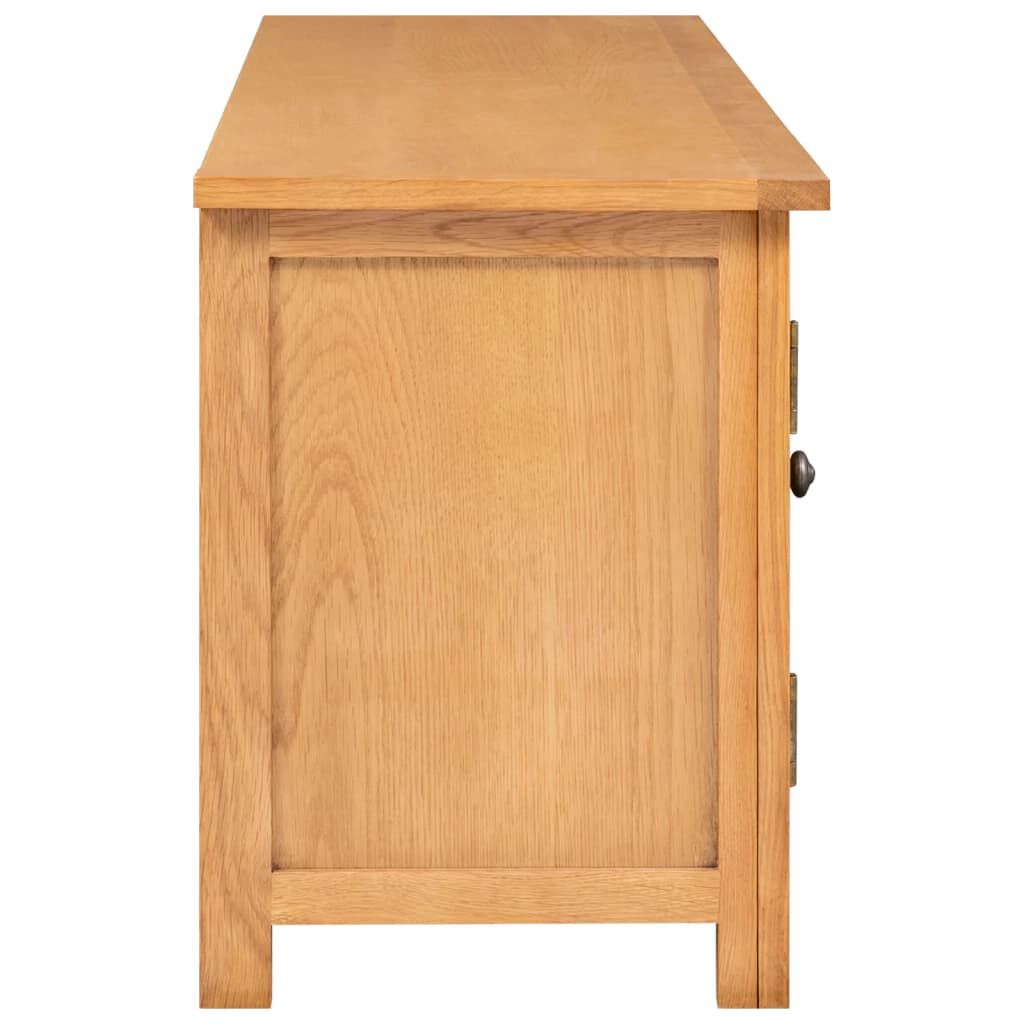 vidaXL Έπιπλο Τηλεόρασης 110 x 35 x 44 εκ. από Μασίφ Ξύλο Δρυός
