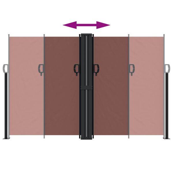 vidaXL Σκίαστρο Πλαϊνό Συρόμενο Καφέ 160 x 600 εκ.