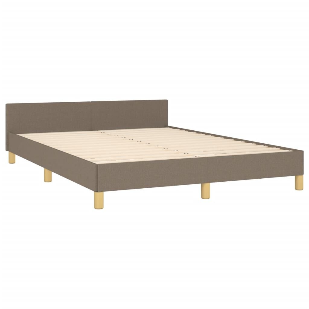 vidaXL Σκελετός Κρεβατιού Χωρίς Στρώμα Taupe 140x200 εκ. Υφασμάτινο