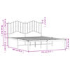 vidaXL Πλαίσιο Κρεβατιού με Κεφαλάρι Λευκό 140 x 200 εκ. Μεταλλικό