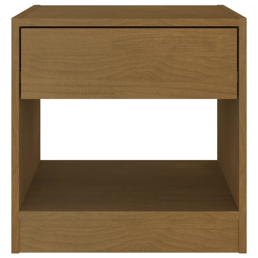 vidaXL Κομοδίνο Καφέ Μελί 40 x 31 x 40 εκ. από Μασίφ Ξύλο Πεύκου