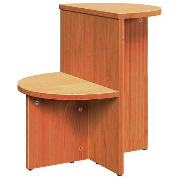 vidaXL Τραπεζάκι Πλευράς Καφέ κεριού 50 x 40 x 50 εκ Μασίφ ξύλο πεύκου
