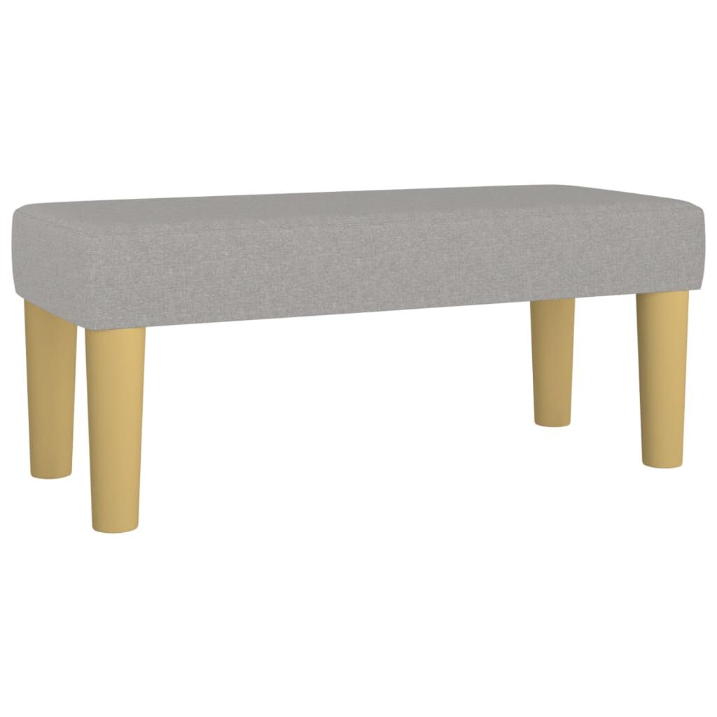 vidaXL Κρεβάτι Boxspring με Στρώμα Ανοιχτό Γκρι 120x200 εκ. Υφασμάτινο
