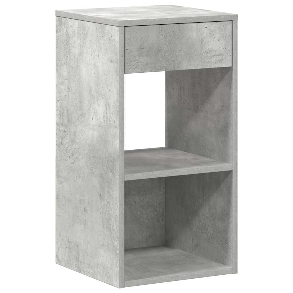 vidaXL Κομοδίνο με συρτάρι Γκρι Σκυροδέματος 35x34x66,5 εκ.