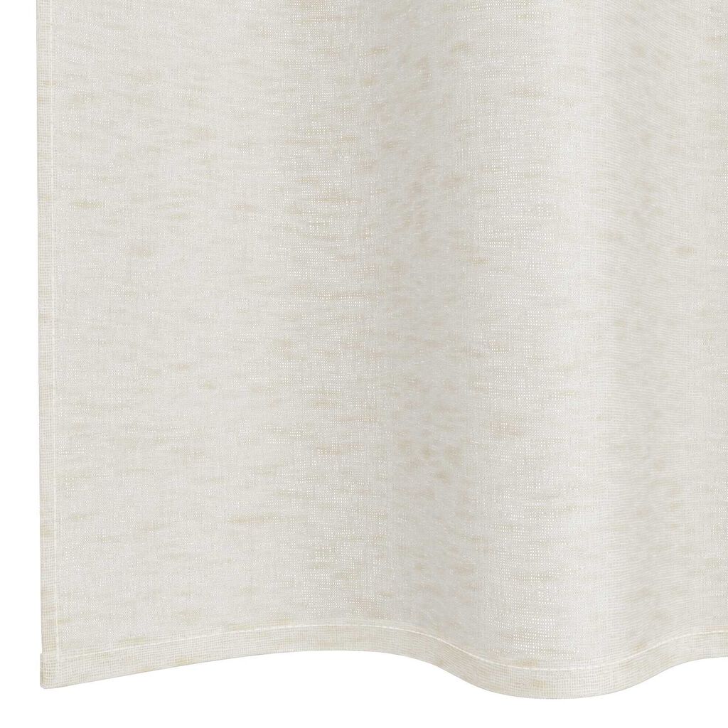 vidaXL Κουρτίνες με κουρτίνες 2 pcs Κρεμ 140 x 225 cm Πολυεστέρας