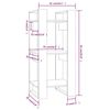 vidaXL Βιβλιοθήκη/Διαχωριστικό Χώρου Γκρι 41x35x91 εκ. Μασίφ Πεύκο