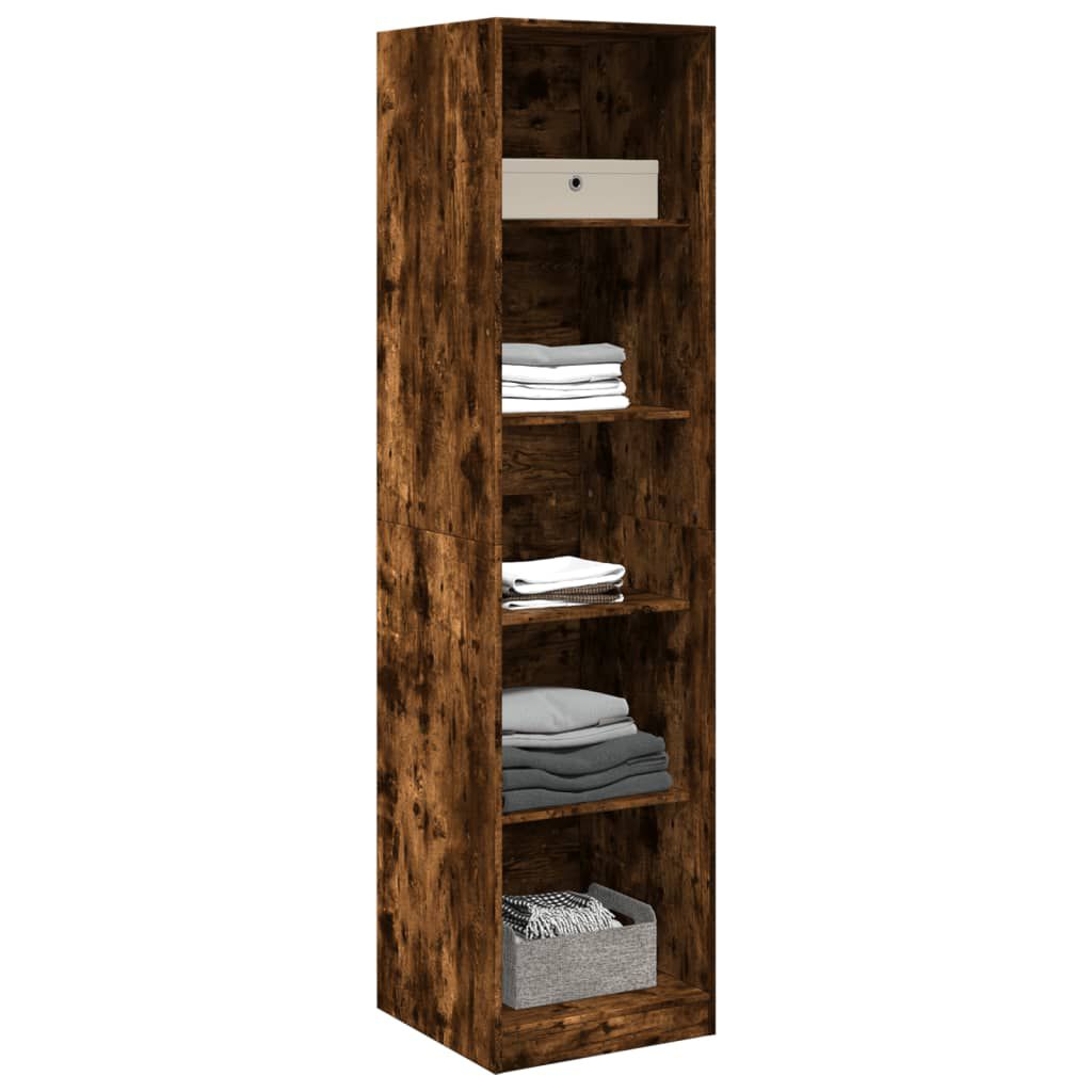 vidaXL Ντουλάπα Χρώμα Καπνιστή Δρυς 50 x 50 x 200 εκ. από Επεξ. Ξύλο