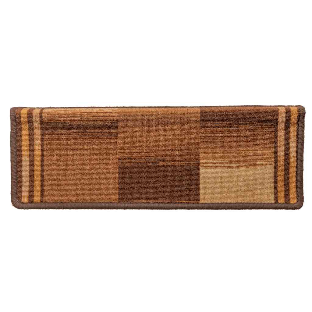 vidaXL Πατάκια Σκάλας Αυτοκόλλητα 5 τεμ. Καφέ 65x21x4 εκ.