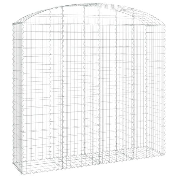vidaXL Συρματοκιβώτιο Τοξωτό 200x50x180/200εκ. από Γαλβανισμένο Χάλυβα